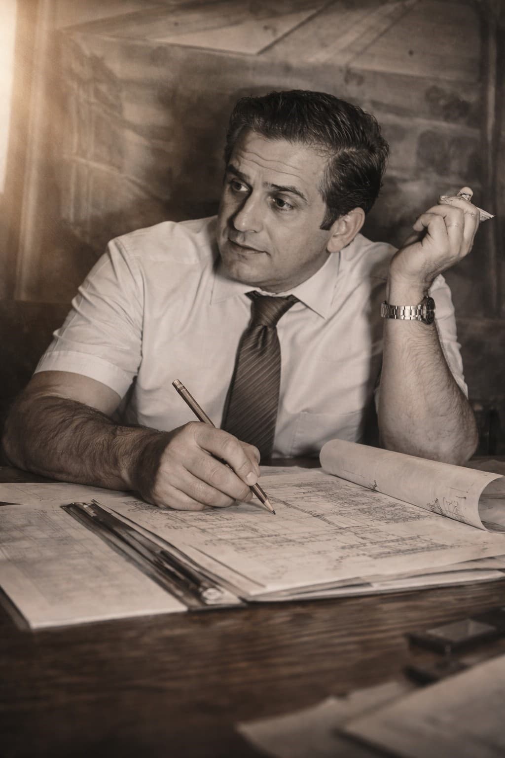 Vladan Petrović za radnim stolom